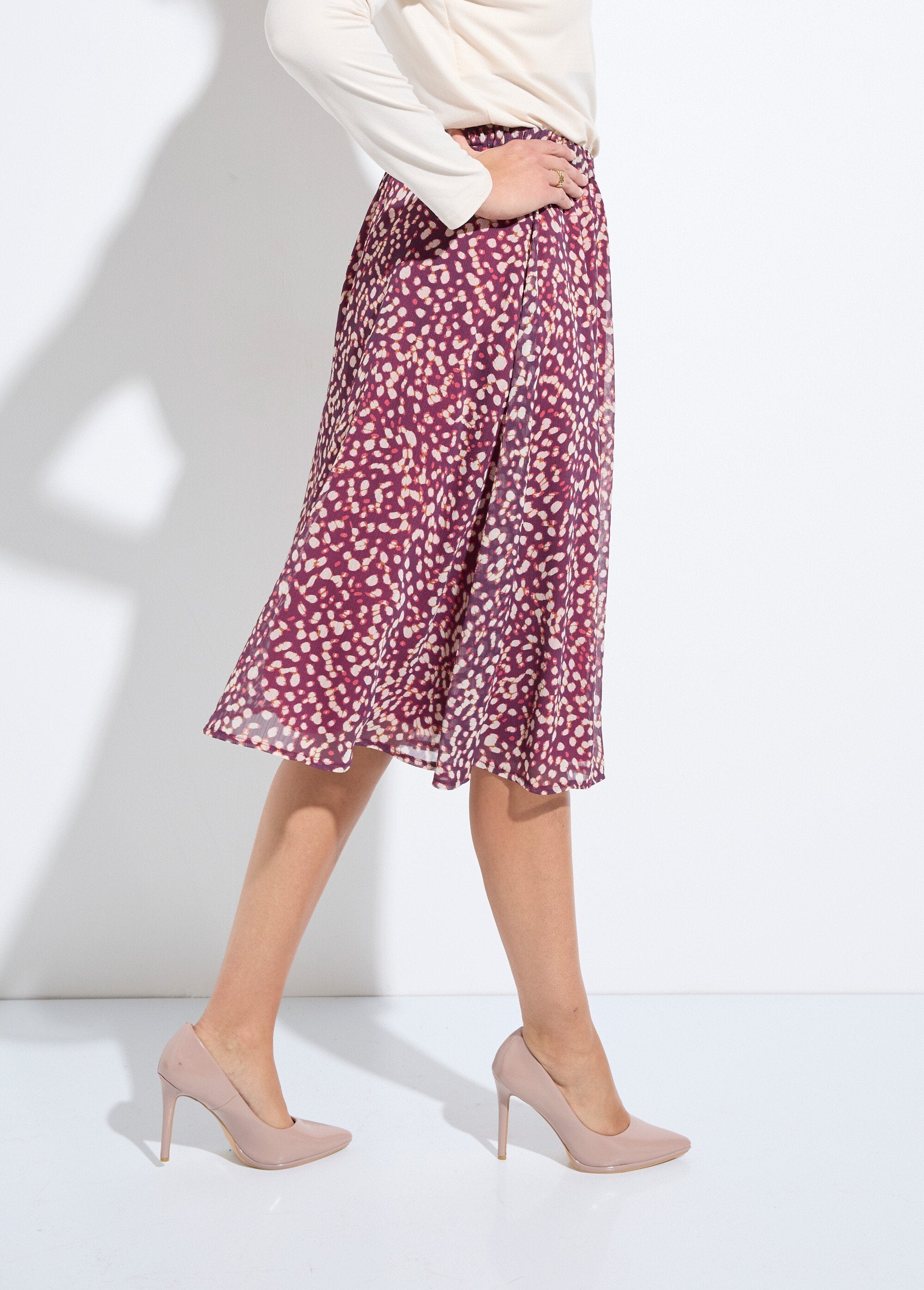 Mid-length_flared_skirt_in_lined_printed_voile_Purple_and_ecru_DR1_slim