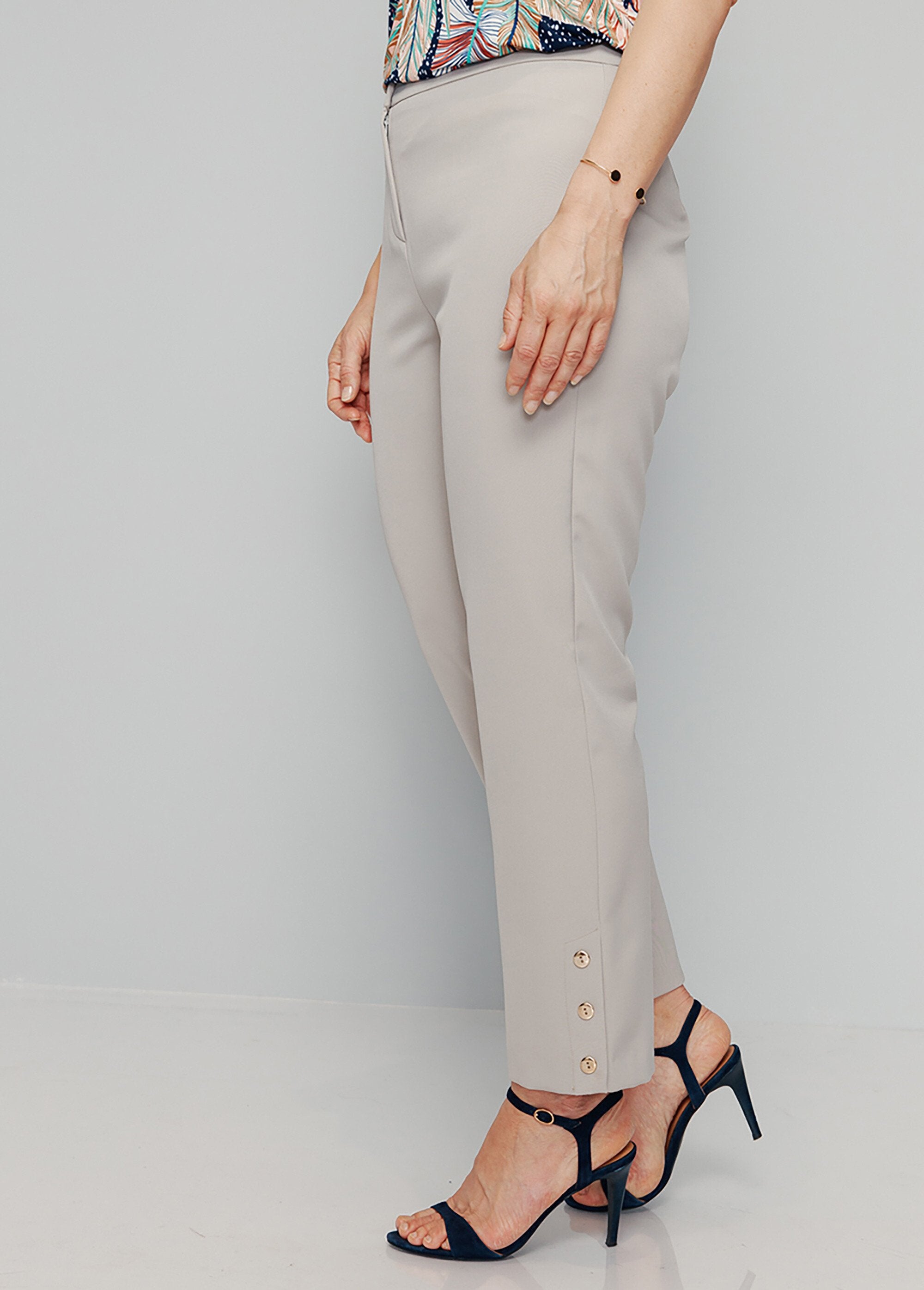 Plain_7/8_straight_wrinkle-free_trousers_Sand_DR1_slim