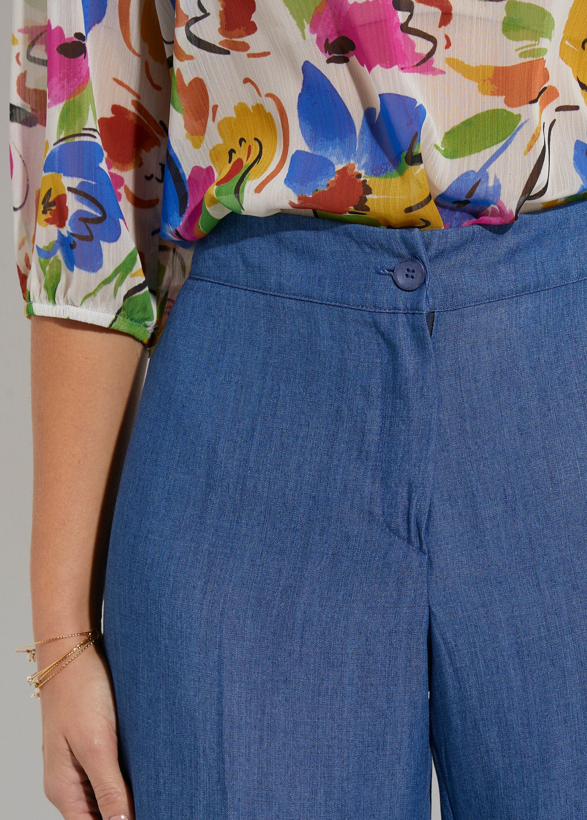 Pantalon_large_en_lyocell_ceinture_élastiquée_Bleu_DE1_slim