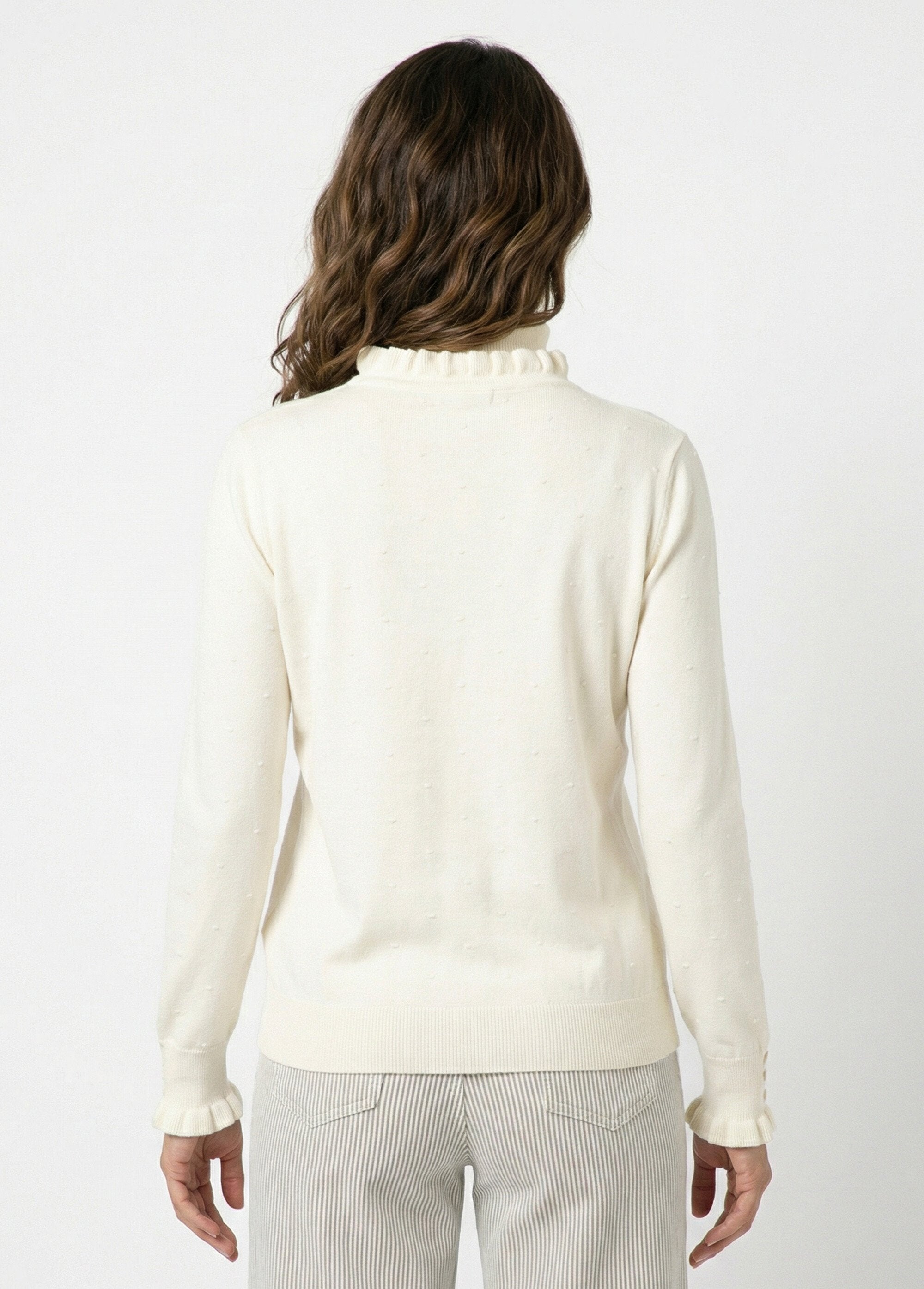 Pull_col_montant_plissé_maille_plumetis_Beige_DO1_slim