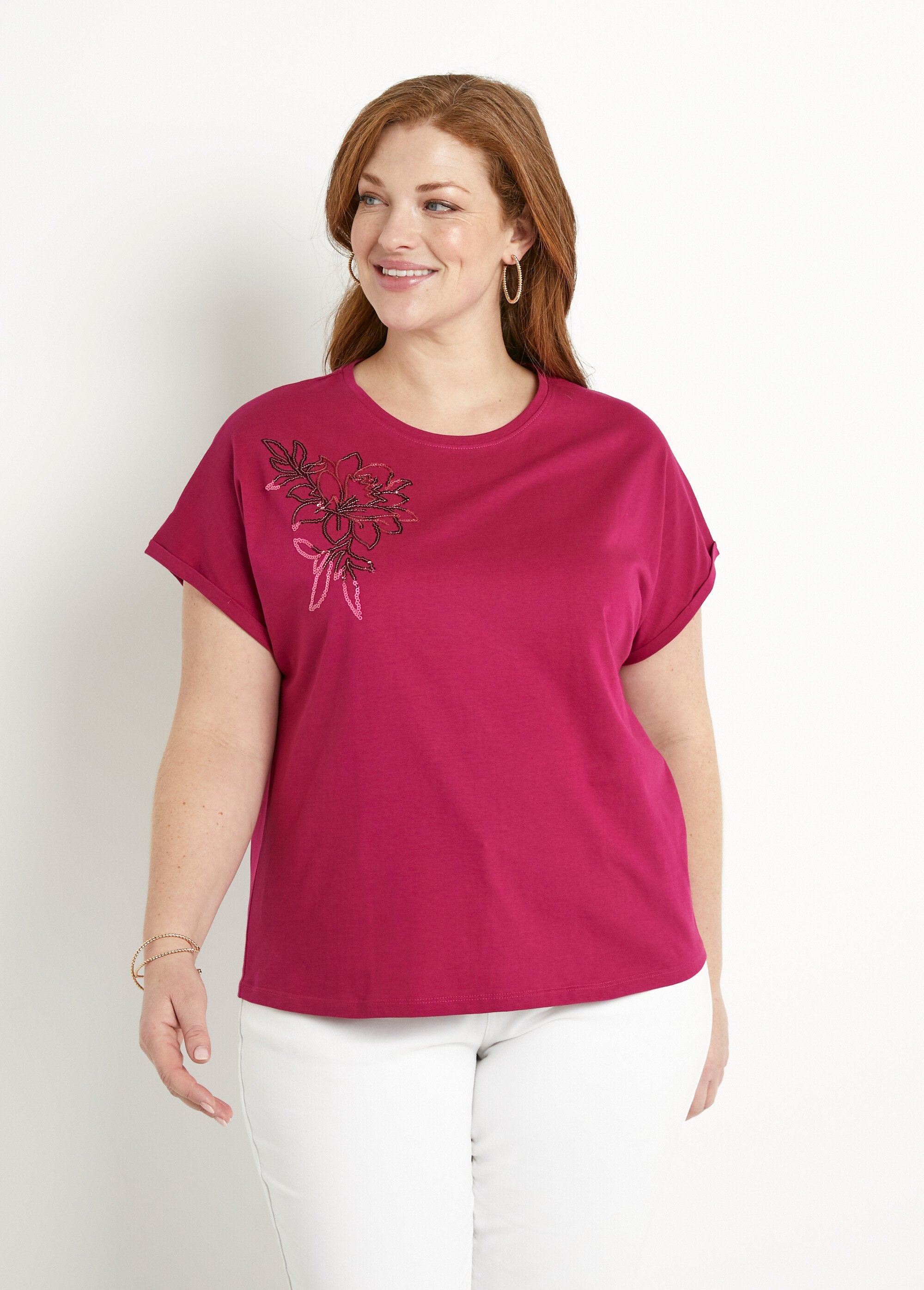 Plain_cotton_t-shirt_with_short_sleeves_and_sequins_Cassis_FA1_curvy