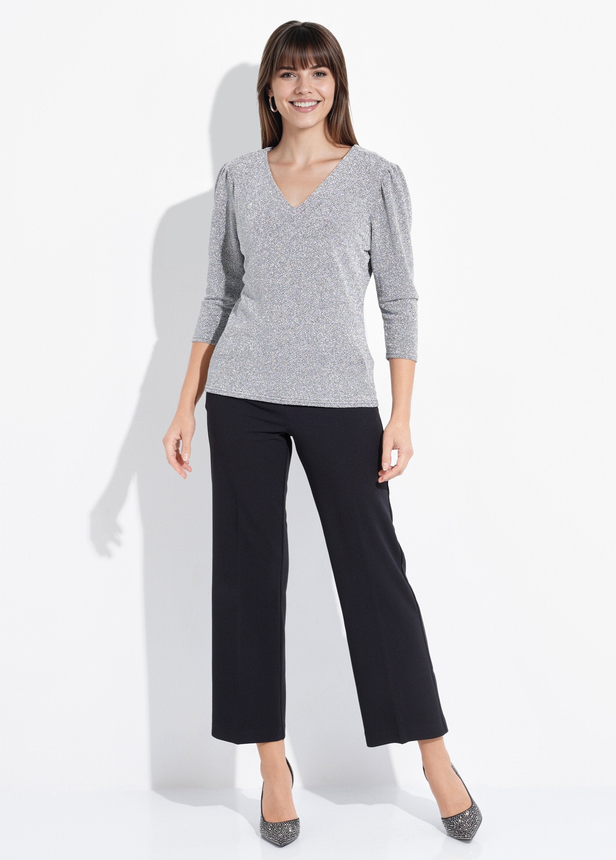 Chic_metallic_knit_tunic_with_a_V-neck_Money_SF1_slim