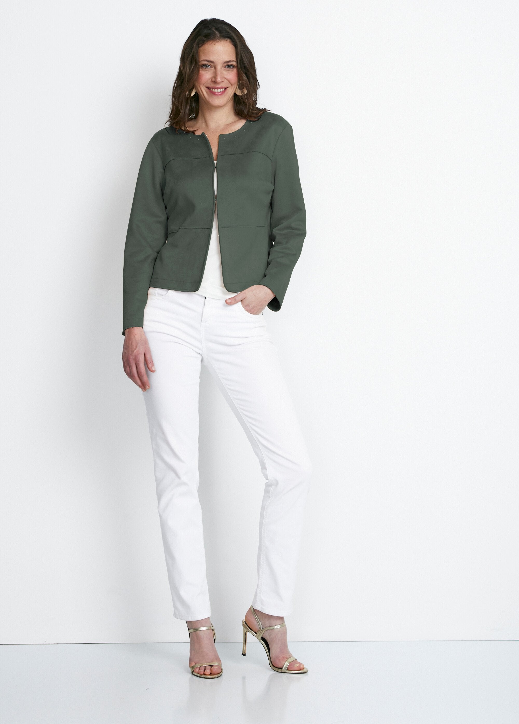 Collarless_suede_jacket_Dark_khaki_SF1_slim