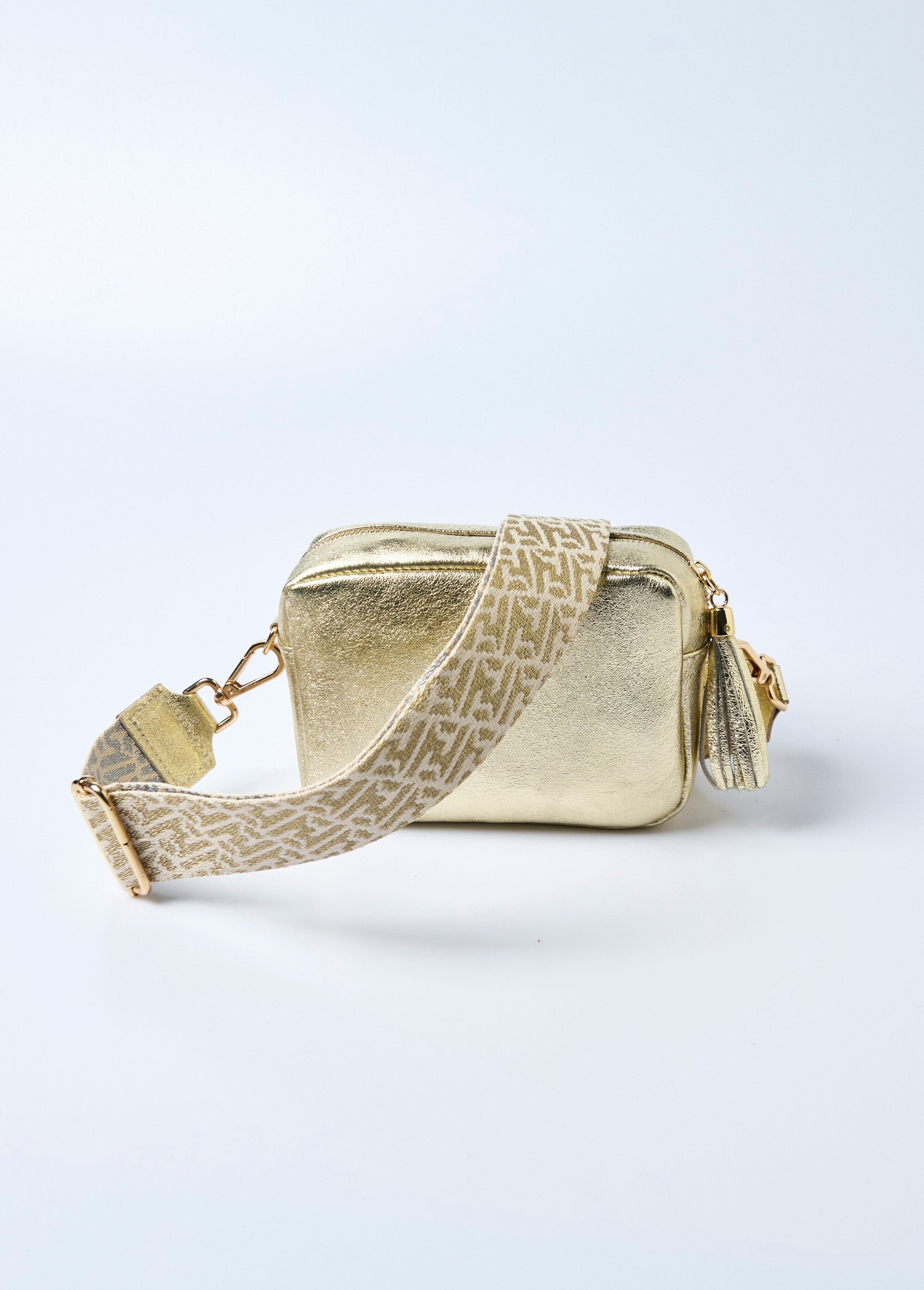 Graphic_woven_handbag_strap_Ecru_and_gold_DE1_slim