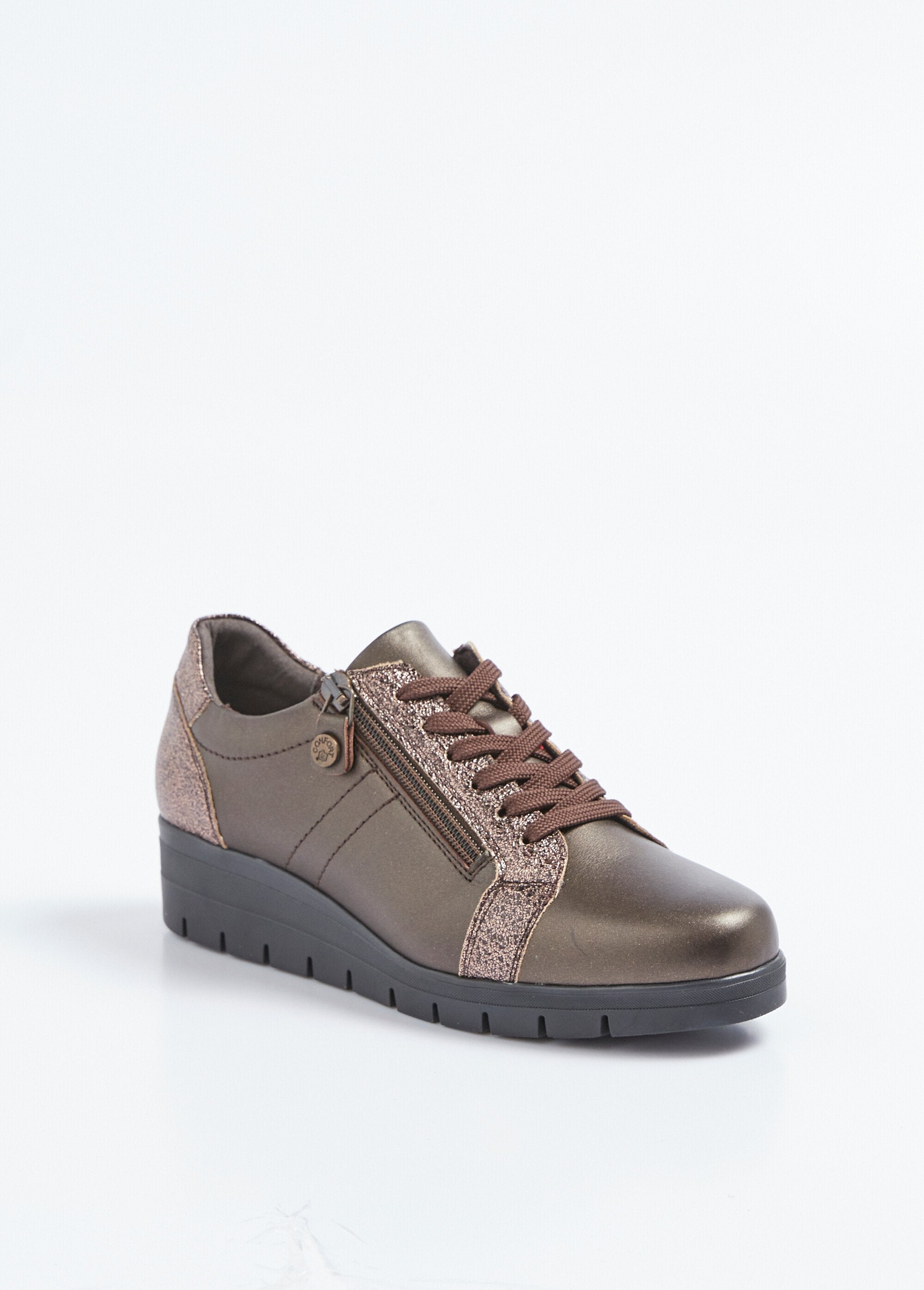 Two-material_lace-up_sneakers_with_comfort_width_zipper_Bronze_FA1_slim