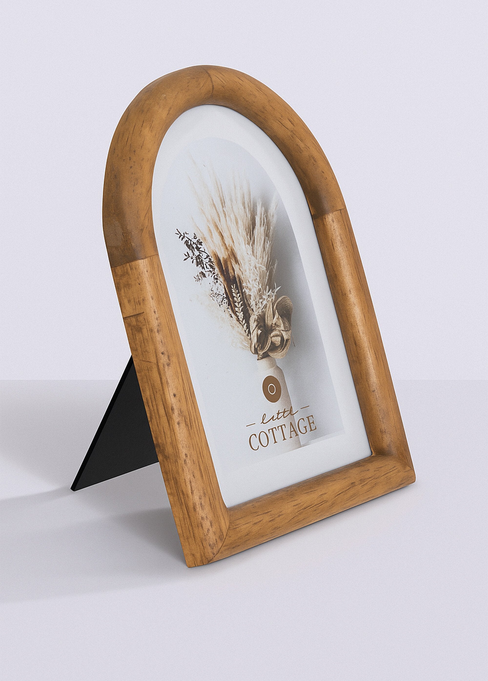 Wooden_photo_frame,_arch_shape_Brown_FA1_slim