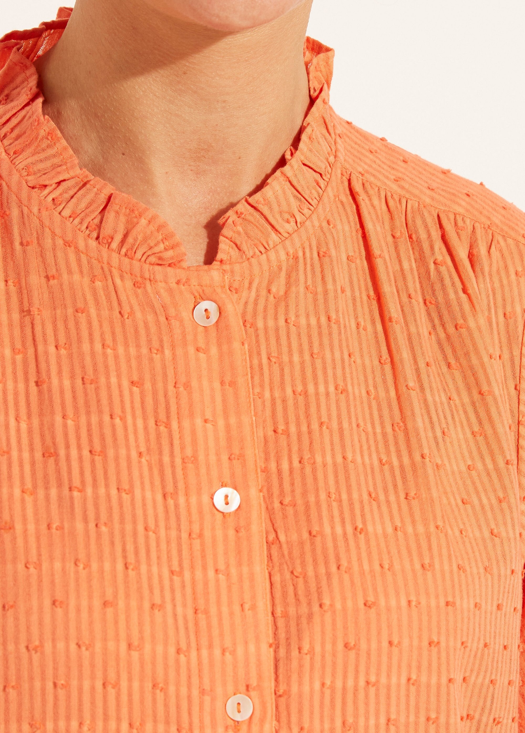 Ruffled_collar_striped_dotted_Swiss_cotton_blouse_Orange__DE1_slim