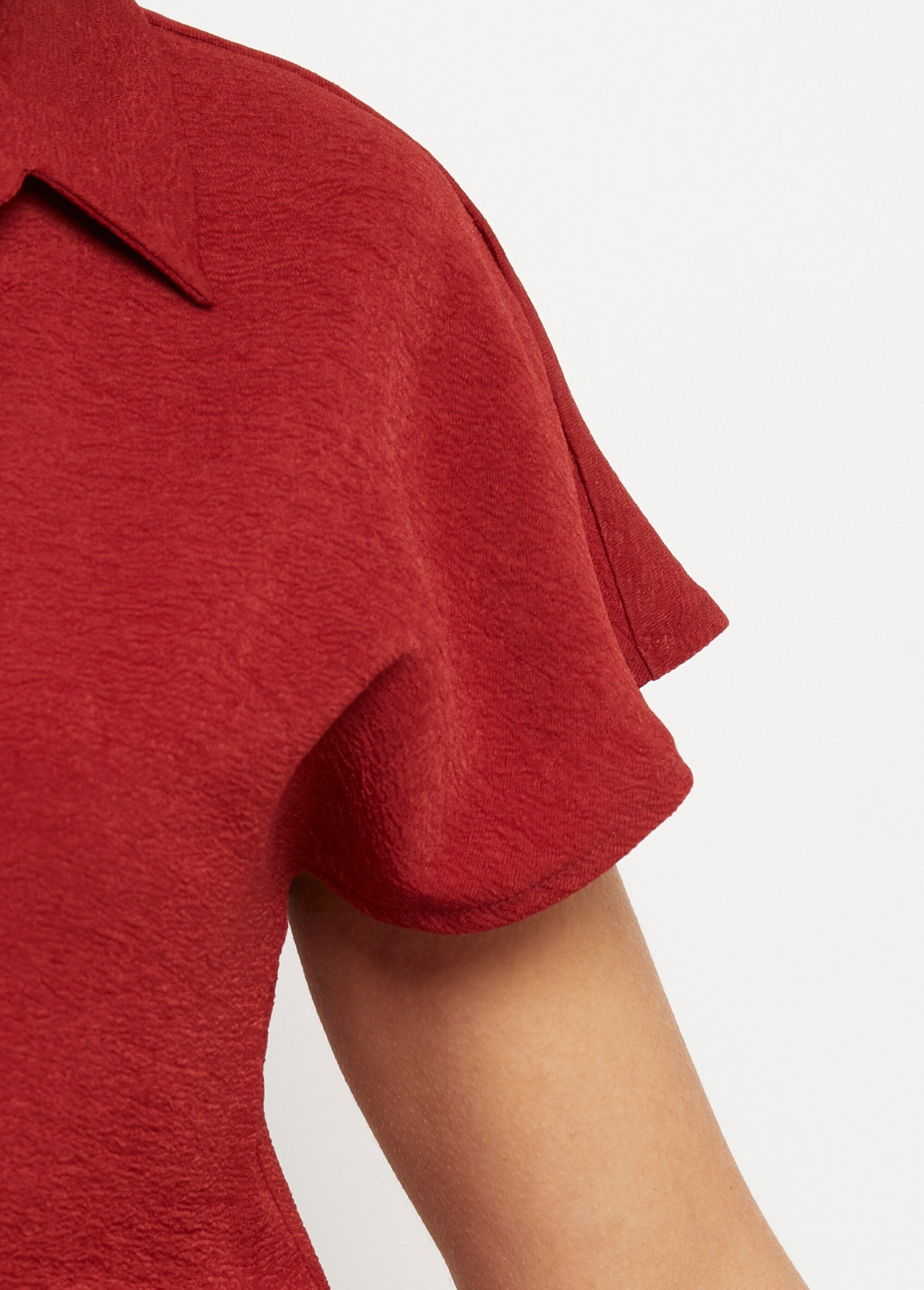 Chemisier_manches_courtes,_noué_taille_Terracota_DE2_slim