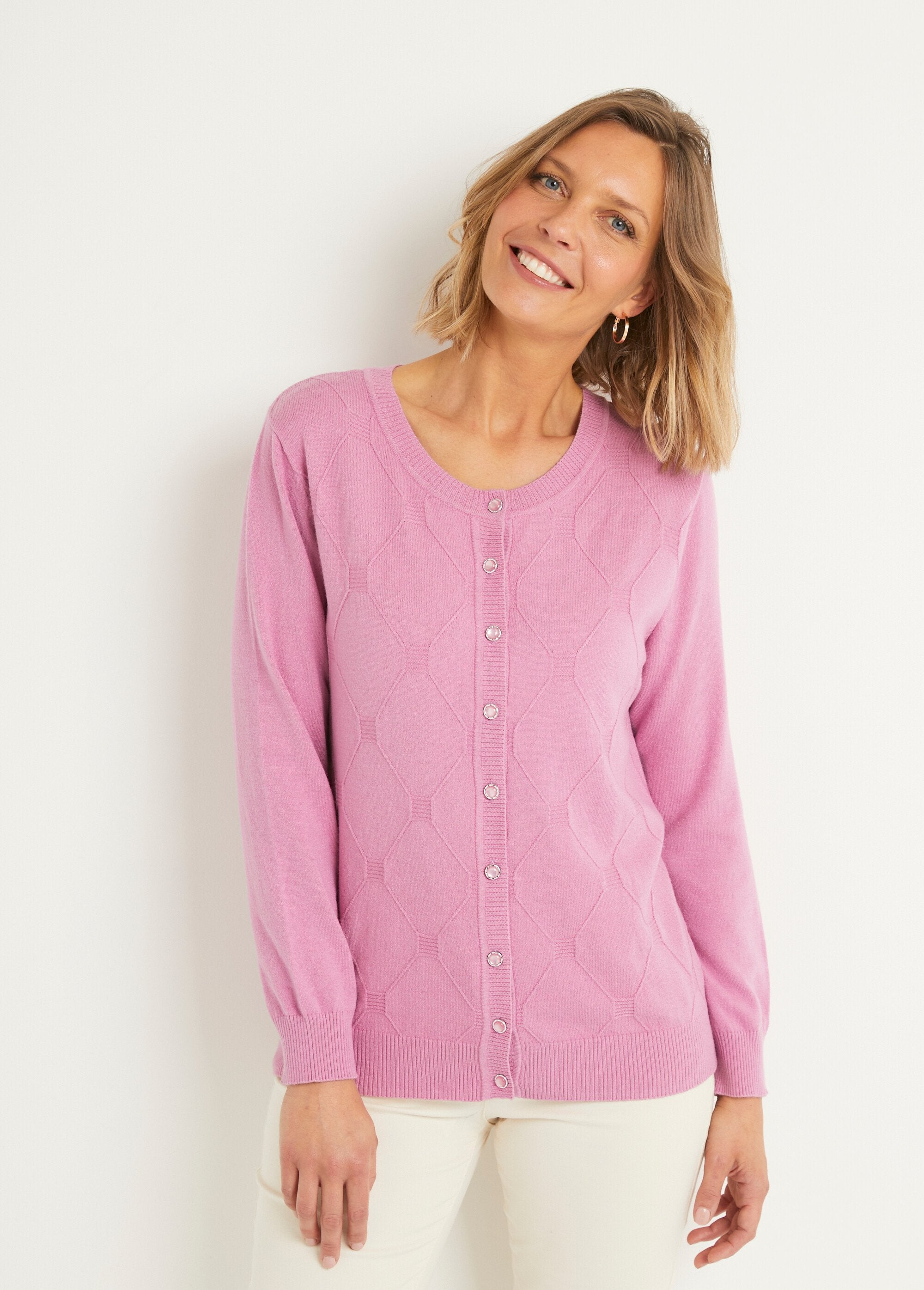 Cardigan,_plain,_buttoned,_modal_blend_Pink_FA1_slim