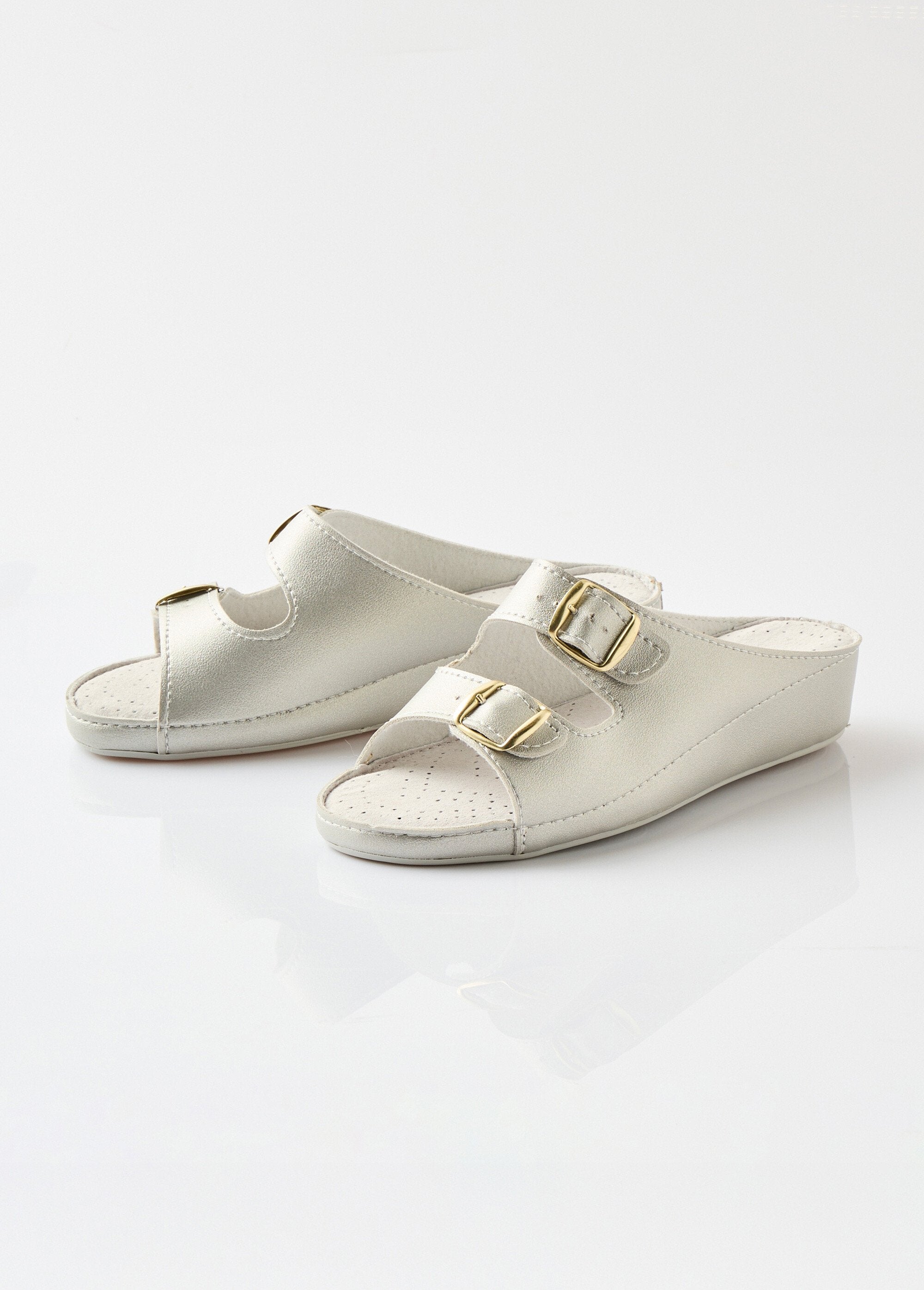 Wide-width_comfort_mules_with_buckles_Silver_DE1_slim