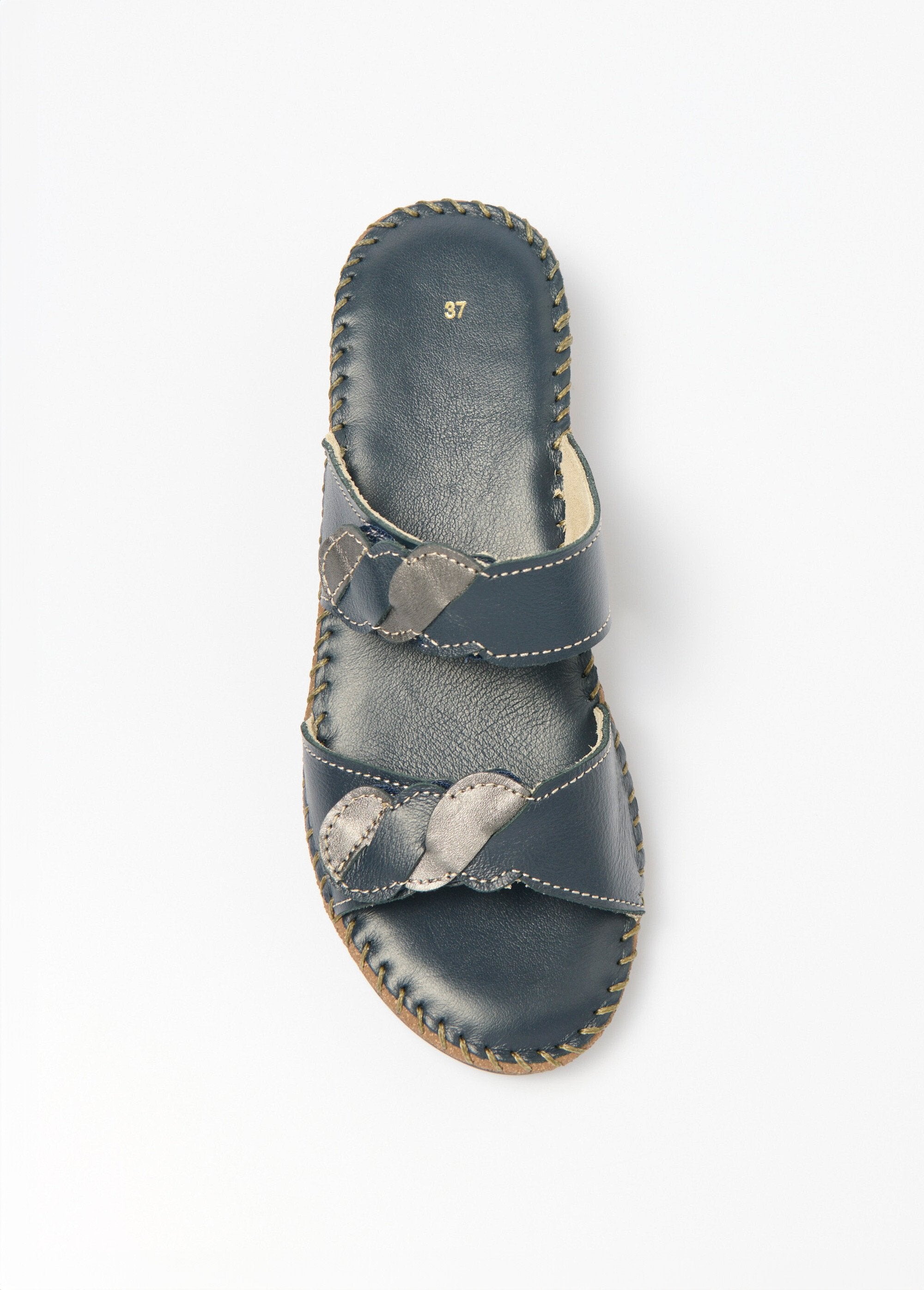 Leather_wedge_velcro_mules,_comfort_width_Marine_OV1_slim