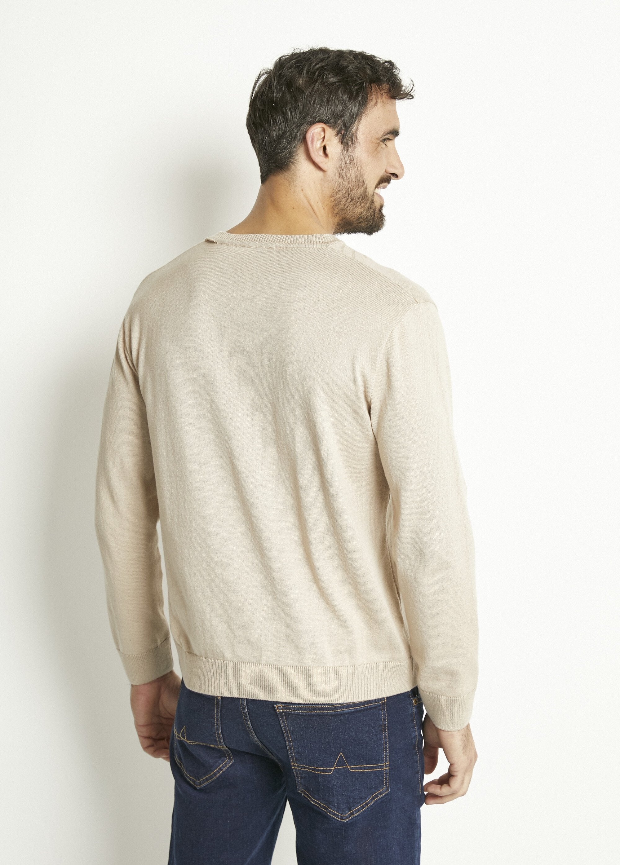 Long-sleeved_cotton_V-neck_sweater_Beige_DO1_slim