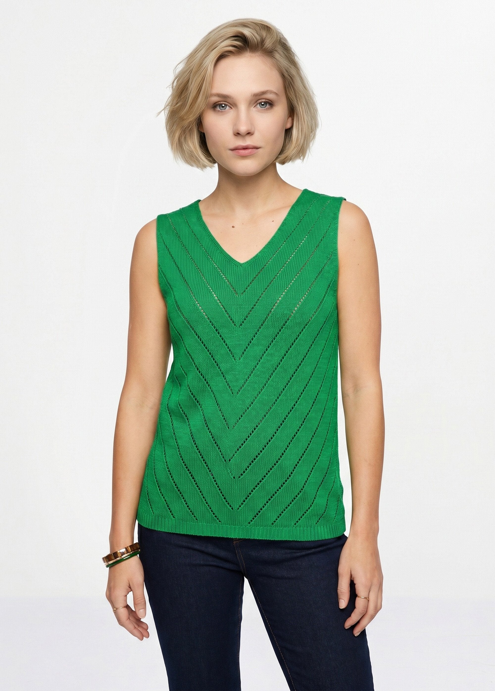 Fine_openwork_cotton_tank_top_sweater_Green_FA1_slim