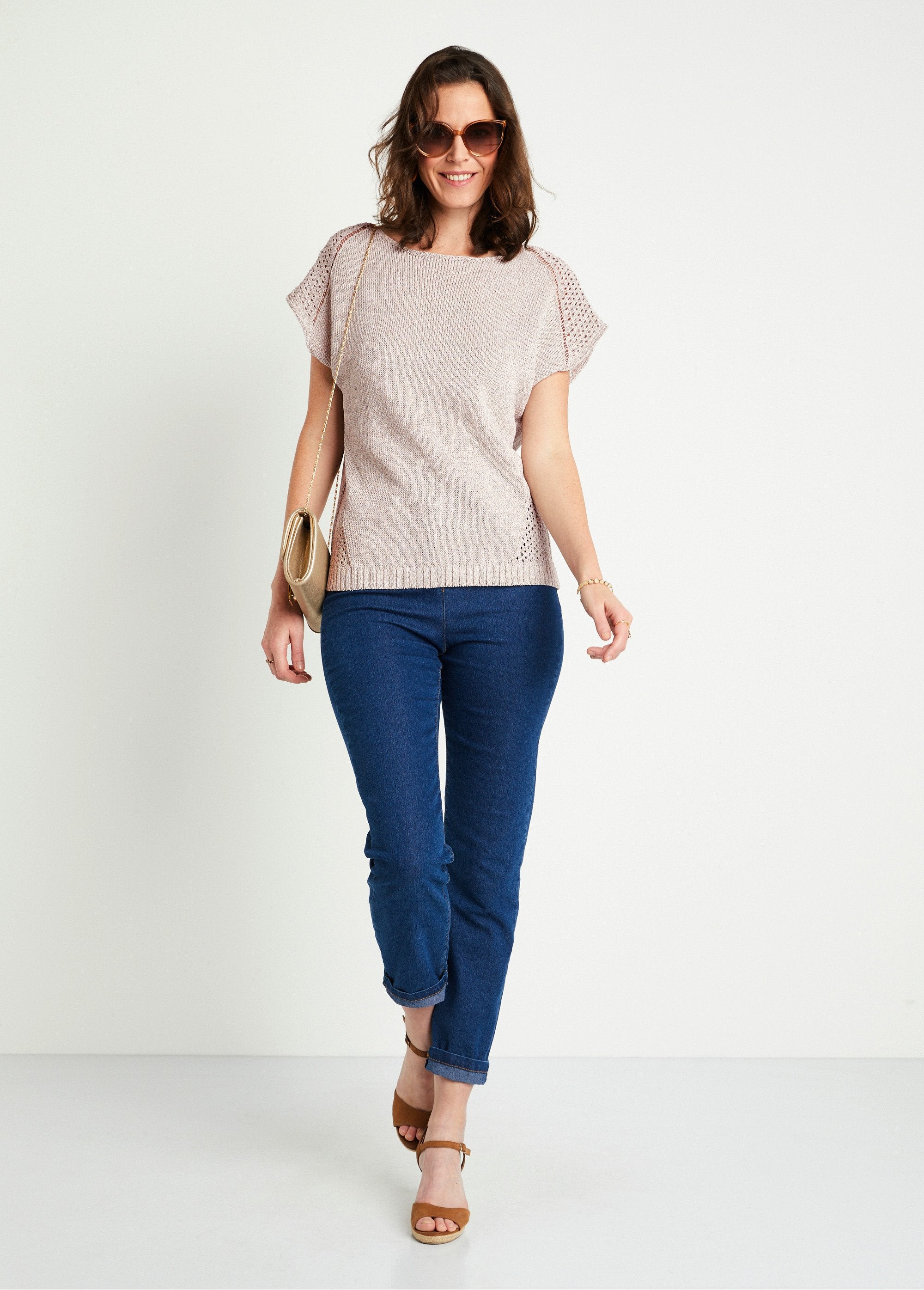 Fine_openwork_short-sleeved_sweater_Gray_SF1_slim