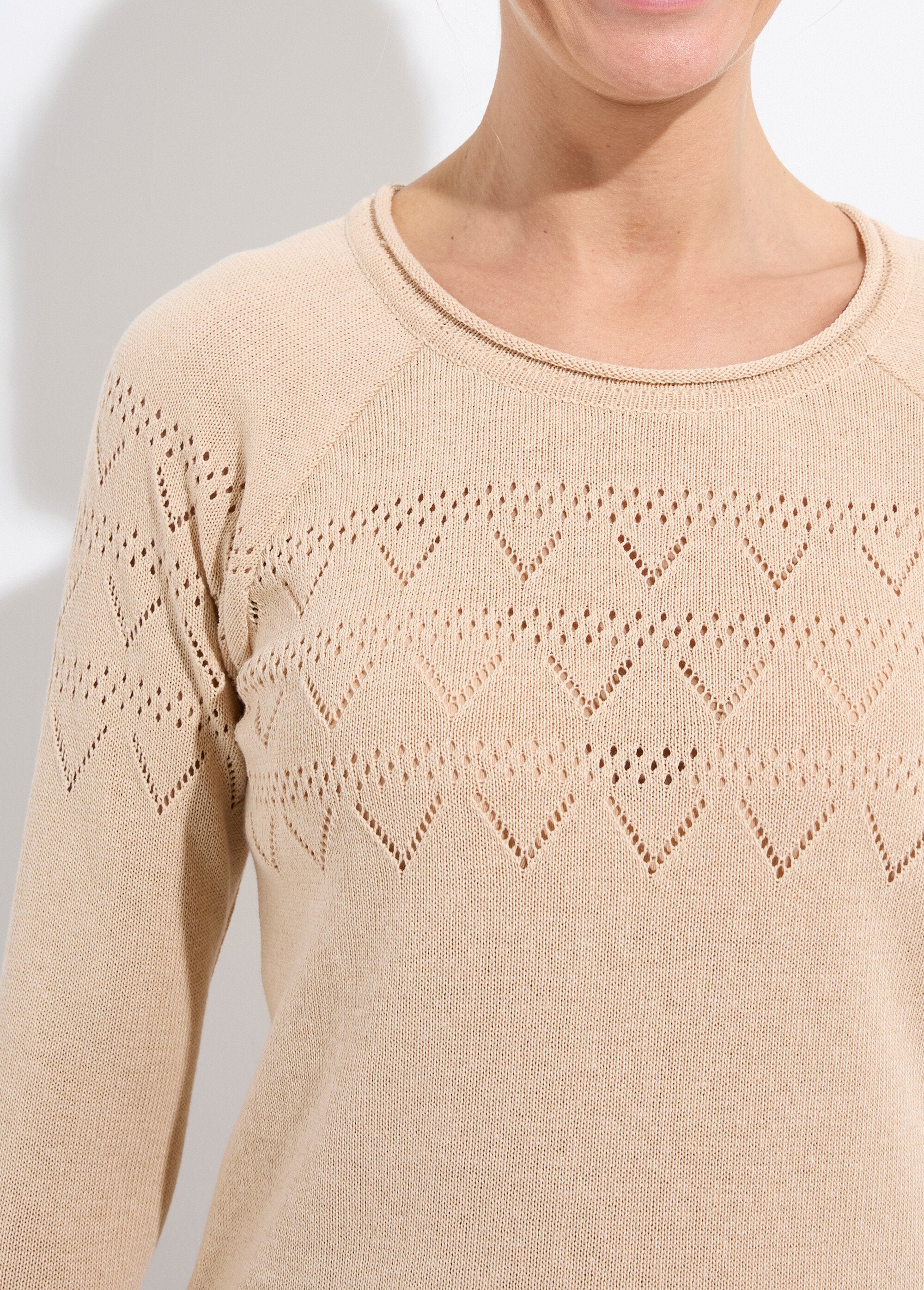 Pull_fin_ajouré_manches_longues_raglan_Beige_DE1_slim