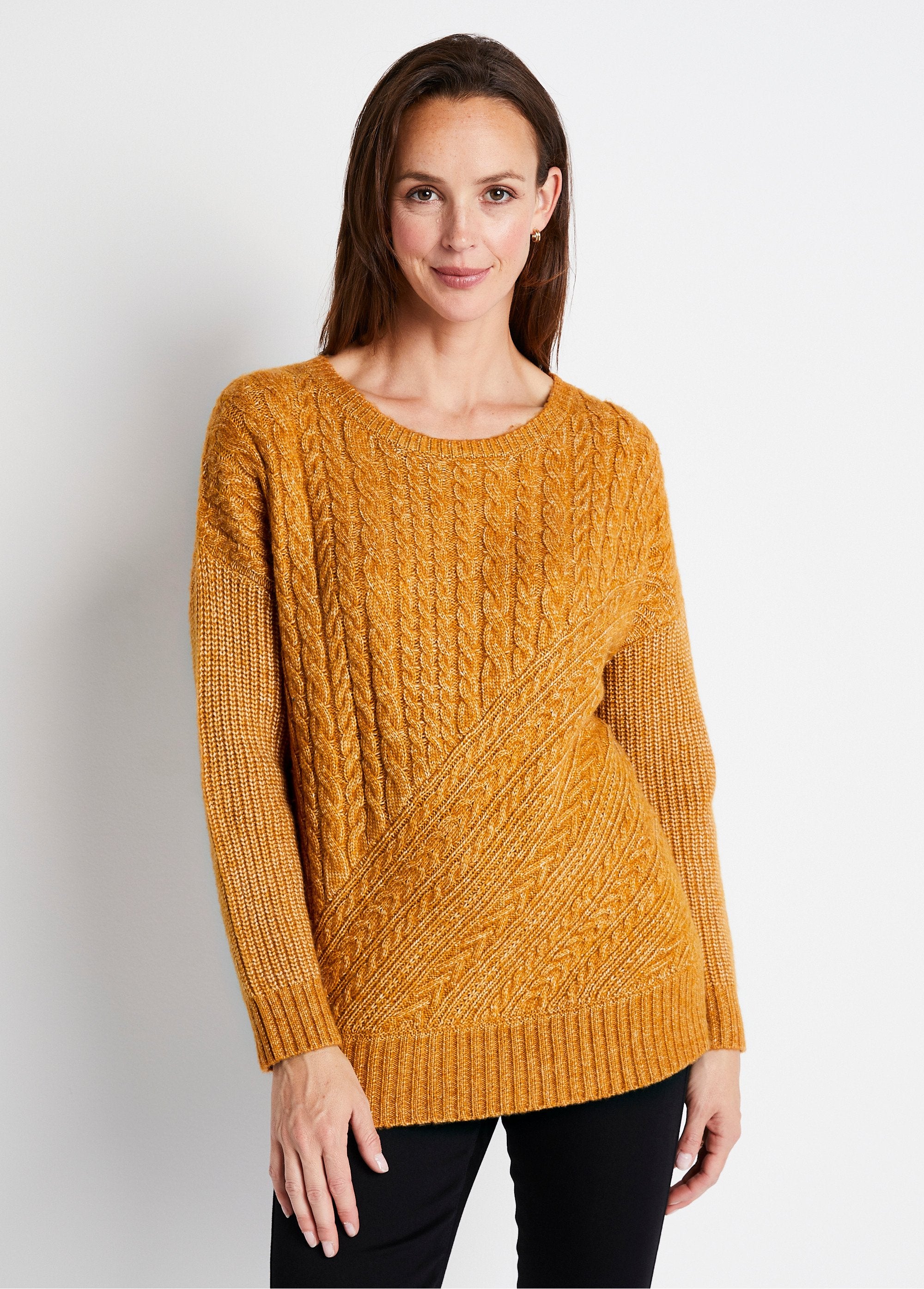 Round_neck_twisted_beaded_heather_knit_sweater_Honey_FA1_slim