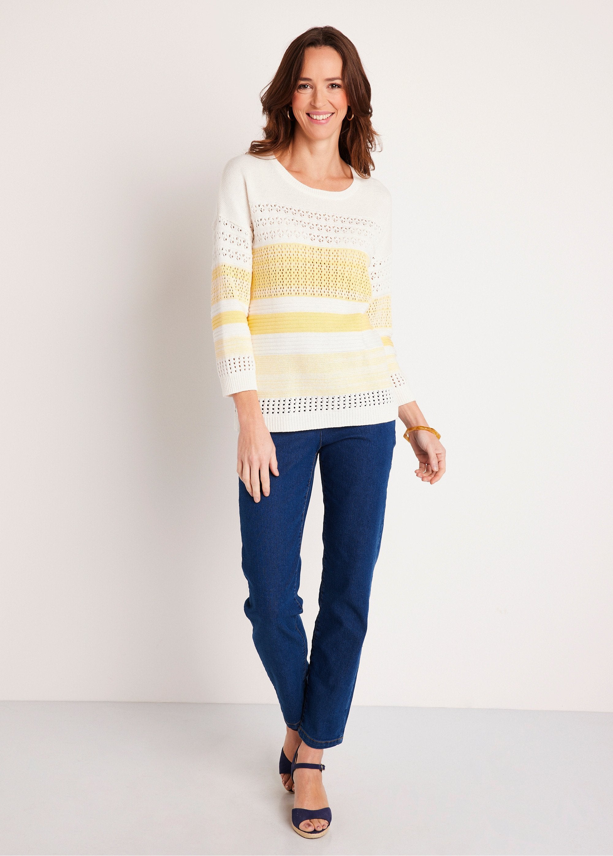 3/4_sleeve_openwork_cotton_blend_sweater_Vanilla_SF1_slim