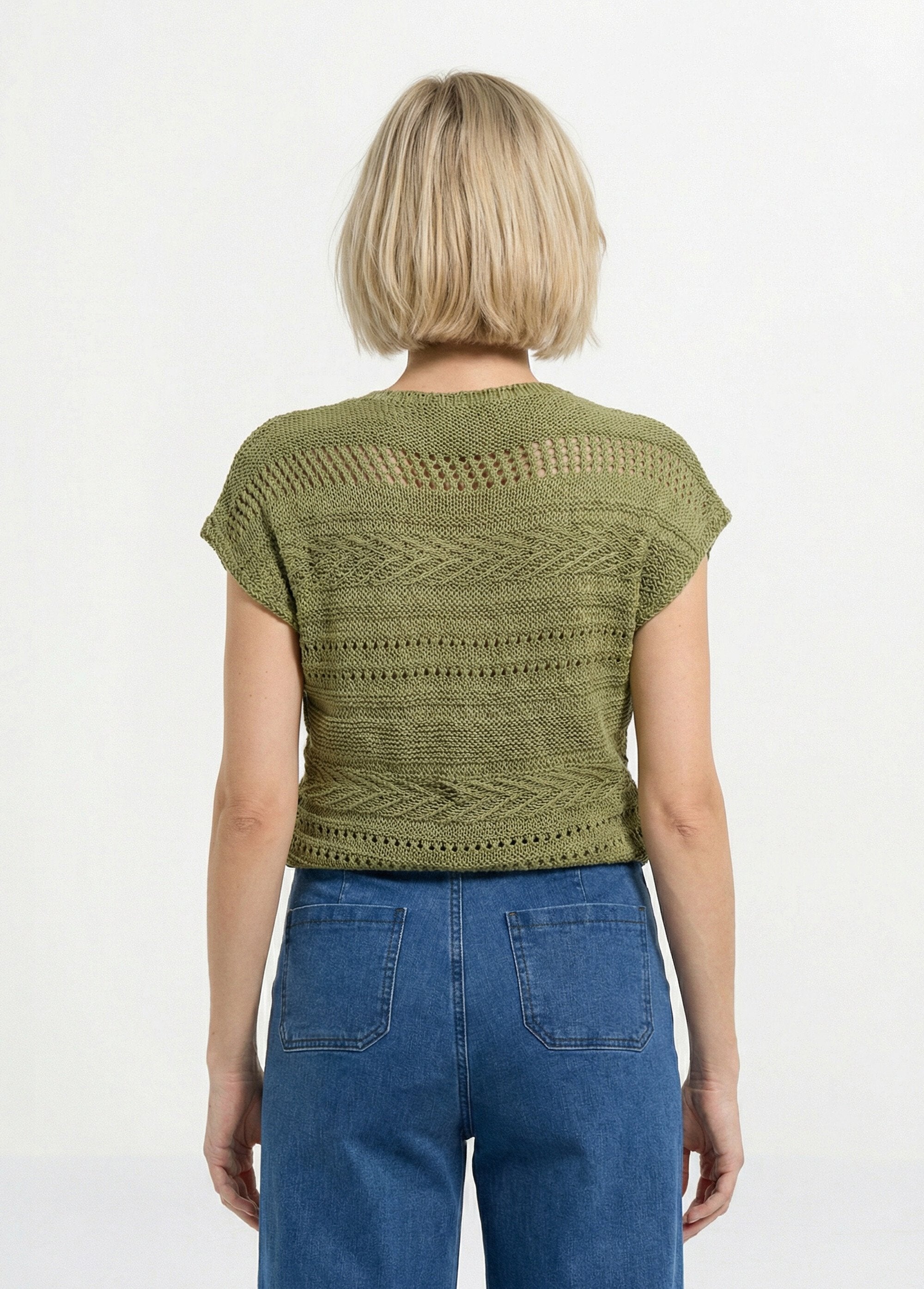 Chunky_knit_short-sleeved_jumper_Khaki_DO1_slim