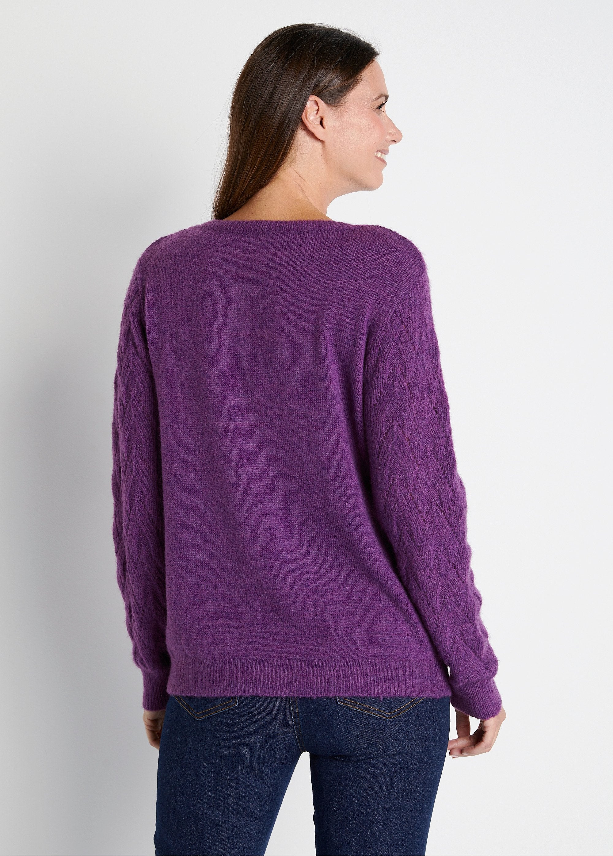 Soft_plain_round_neck_fancy_knit_sweater_Violin_DO1_slim