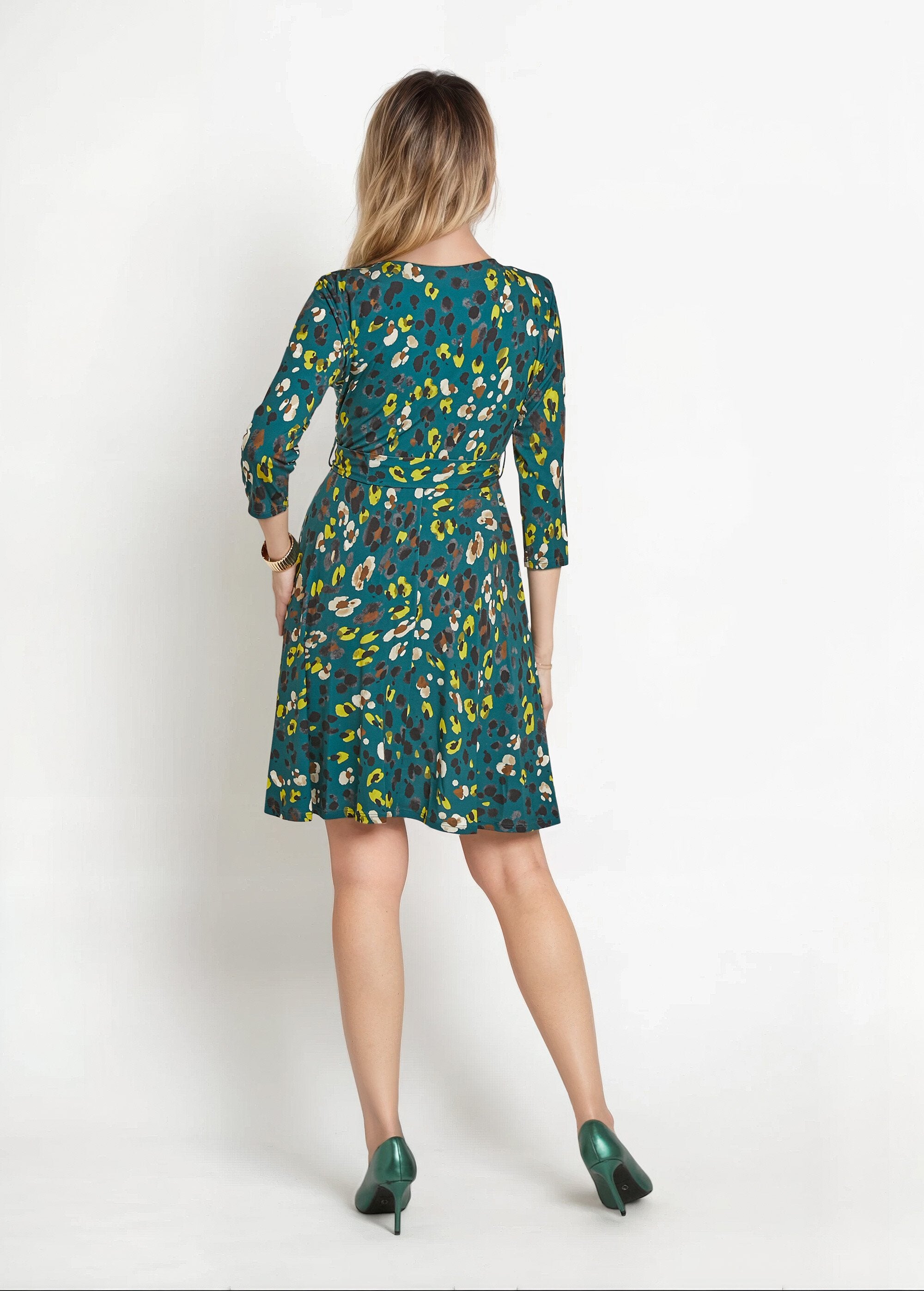 Printed_wrap_dress_with_belted_waist_Green_prints_DO1_slim