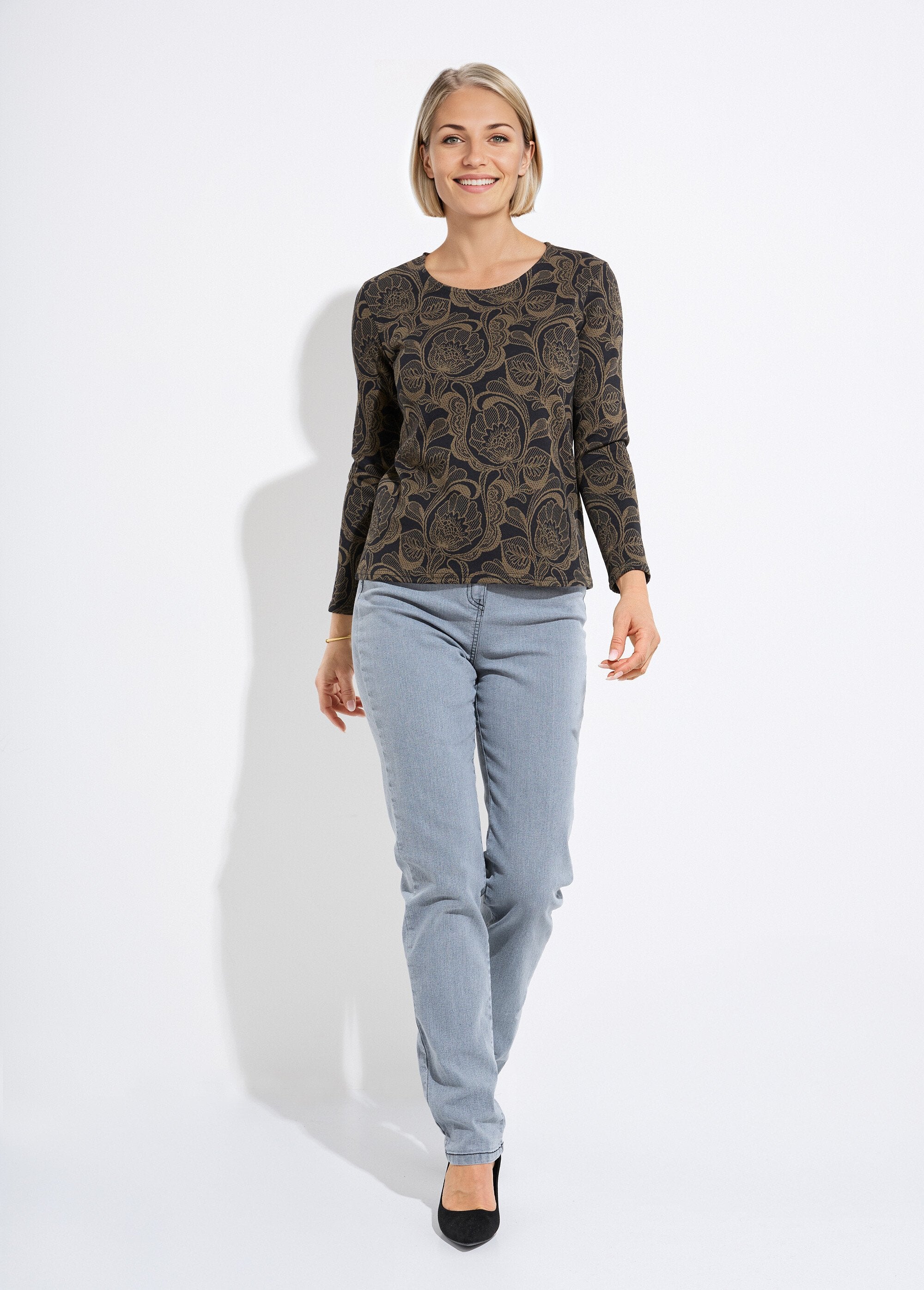 Round_neck_floral_jacquard_t-shirt_Black_and_camel_SF1_slim