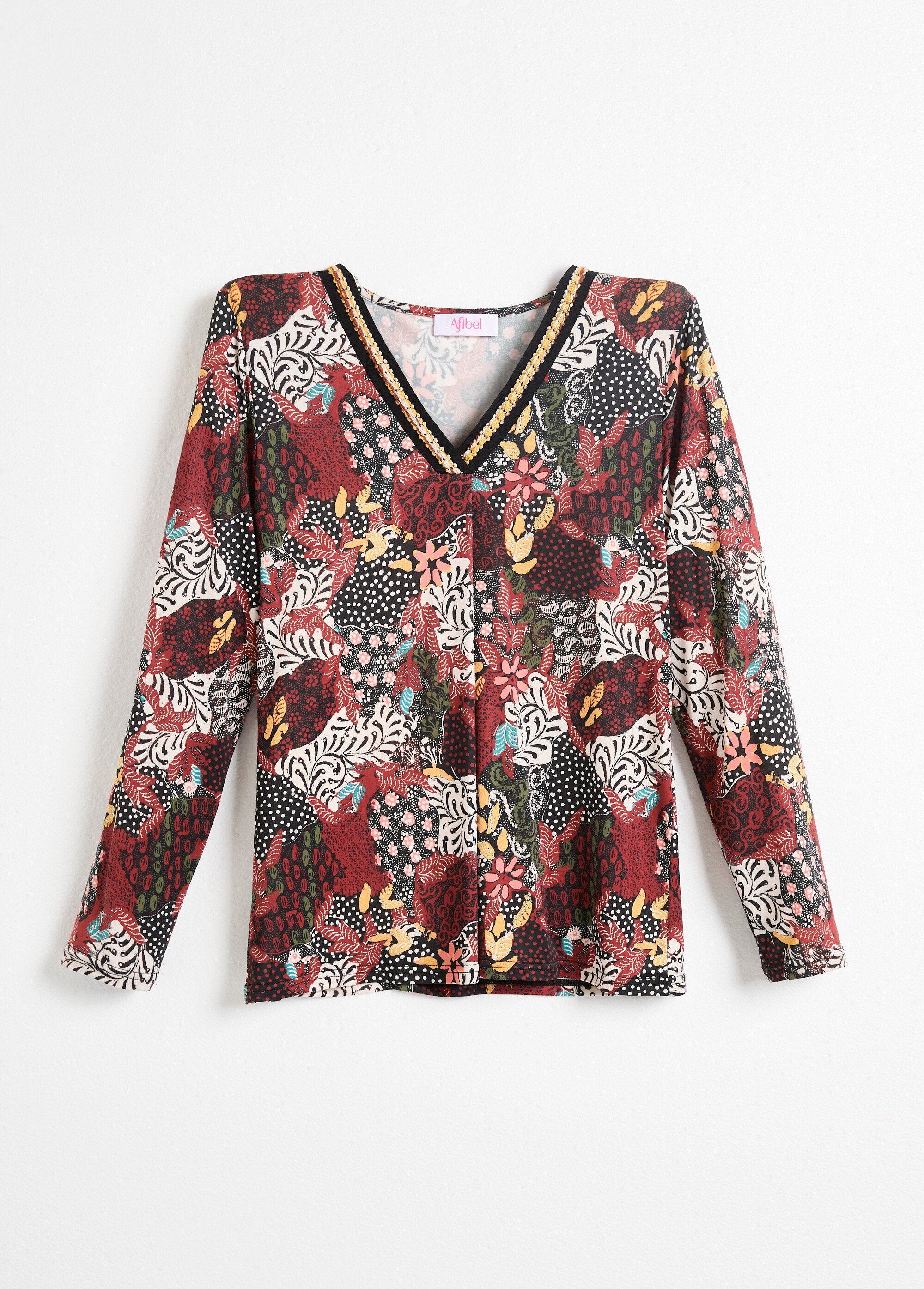 T-shirt_long_ample_imprimé_col_V_manches_longues_Imprime_brique_AP1_slim