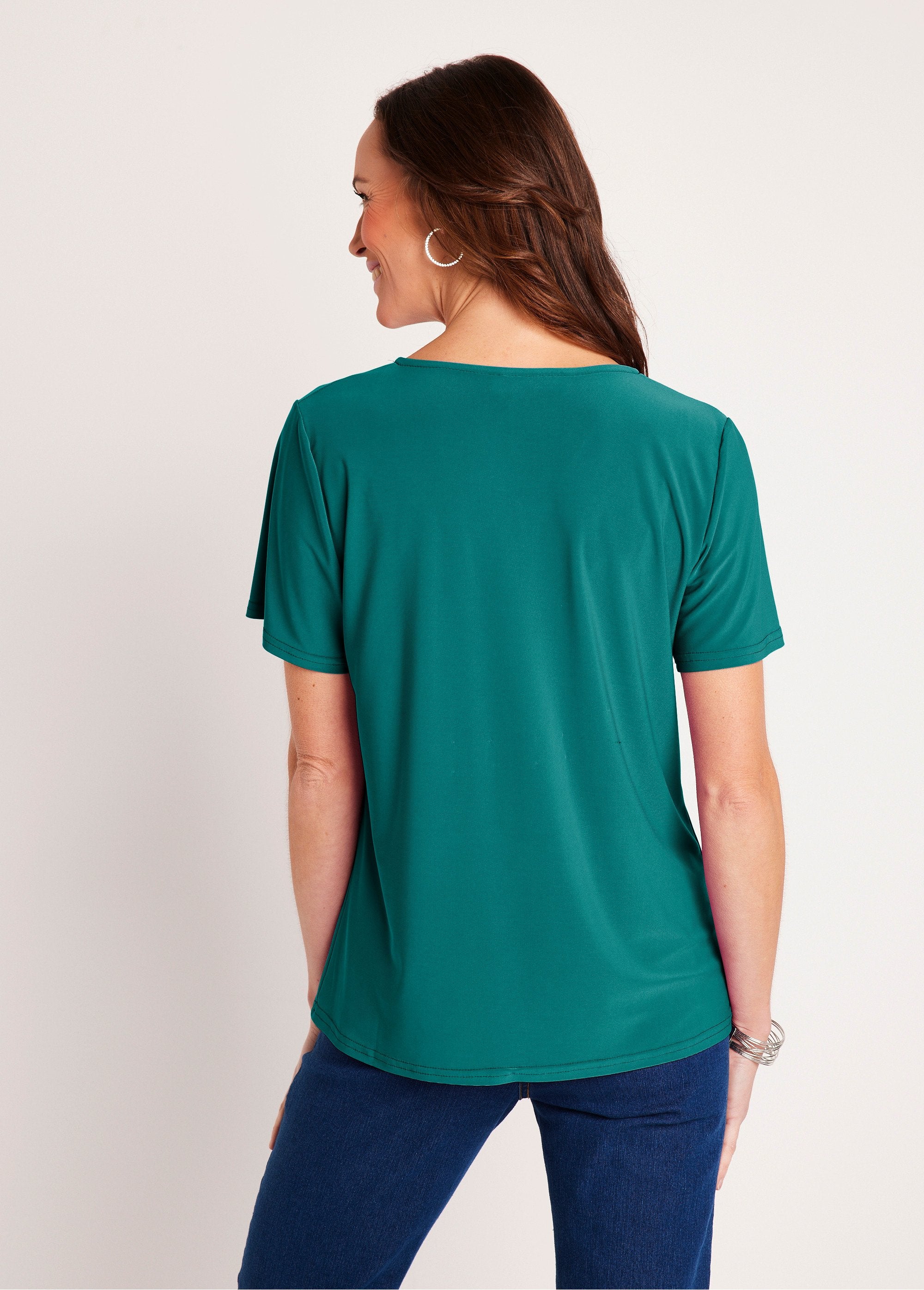 Plain_or_printed_short-sleeved_T-shirt_Plain_green_DO1_slim