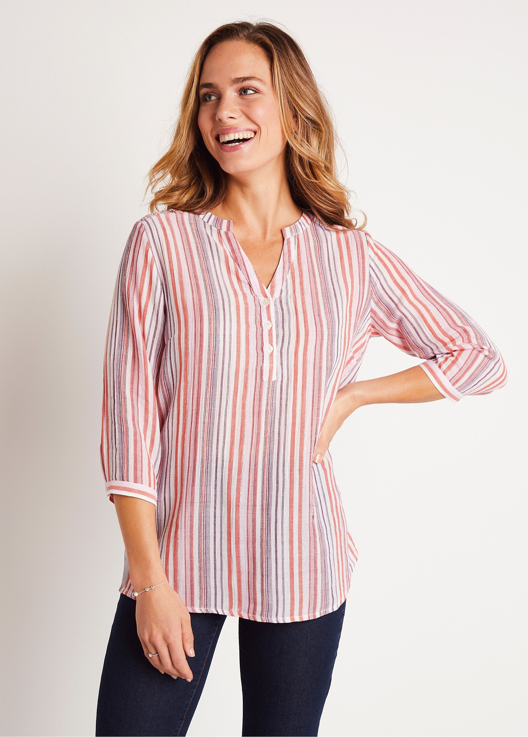 Long_straight_shiny_striped_tunic_Pink_FA1_slim