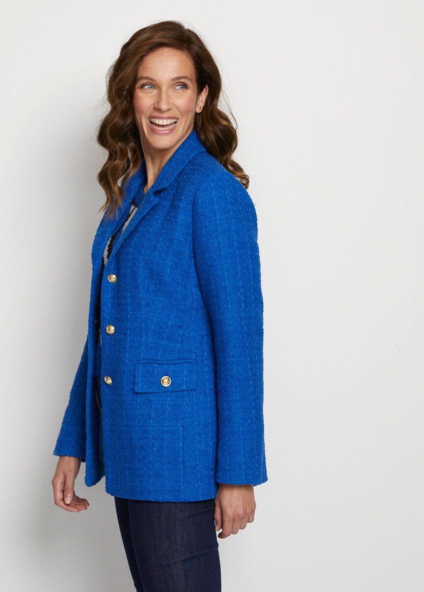 Straight_buttoned_jacket_in_basket_weave_fabric_with_tailored_collar_Hard_blue_DR1_slim